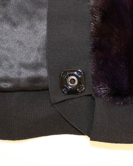Dolce & Gabbana Purple MINK Fur Scarf Foulard Neck Wrap