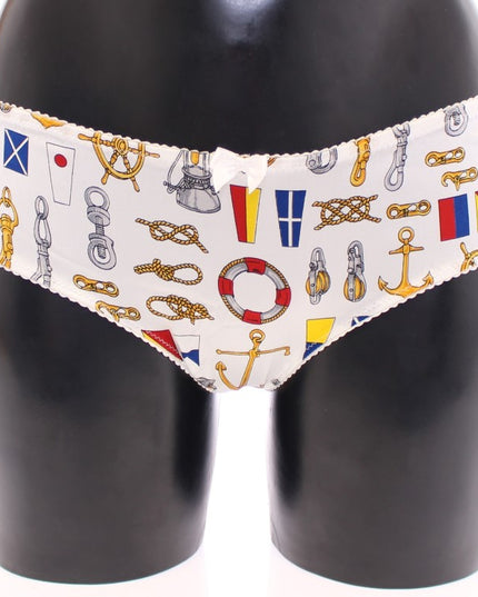 Dolce & Gabbana White Sailor Bra Panty Stretch Underwear