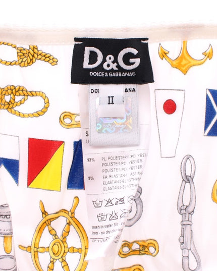 Dolce & Gabbana White Sailor Bra Panty Stretch Underwear