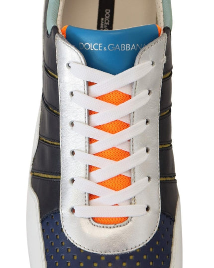 Dolce & Gabbana Multicolor Leather Sport Low Top Sneakers