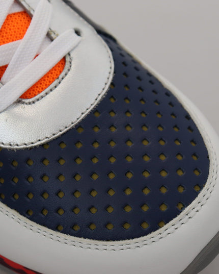 Dolce & Gabbana Multicolor Leather Sport Low Top Sneakers