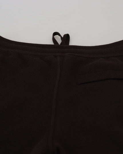 Dolce & Gabbana Brown Cashmere Trousers Bottoms Drawstring Pants