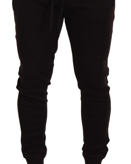 Dolce & Gabbana Brown Cashmere Trousers Bottoms Drawstring Pants