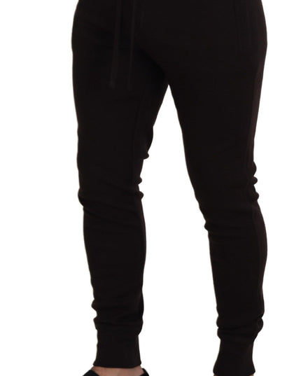 Dolce & Gabbana Brown Cashmere Trousers Bottoms Drawstring Pants