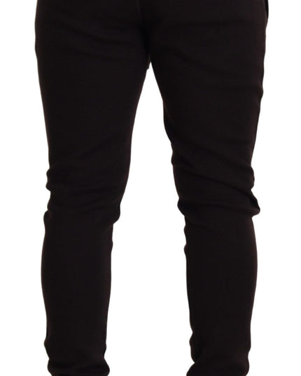 Dolce & Gabbana Brown Cashmere Trousers Bottoms Drawstring Pants