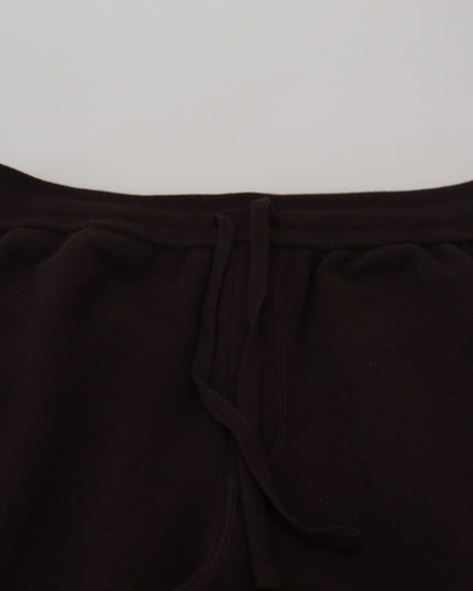 Dolce & Gabbana Brown Cashmere Trousers Bottoms Drawstring Pants