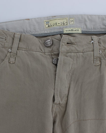 Acht Beige Cotton Patchwork Jeans