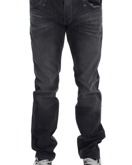 Acht Gray Cotton Regular Low Fit Jeans