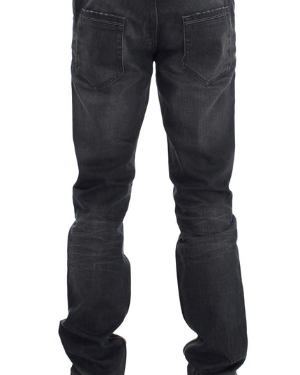 Acht Gray Cotton Regular Low Fit Jeans