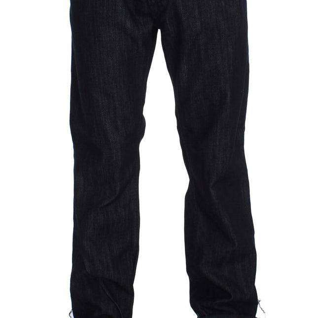 Acht Blue Cotton Regular Straight Fit Jeans