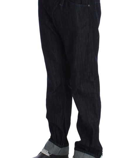 Acht Blue Cotton Regular Straight Fit Jeans