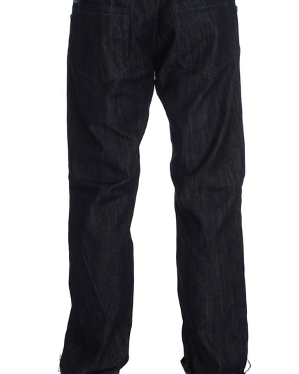 Acht Blue Cotton Regular Straight Fit Jeans