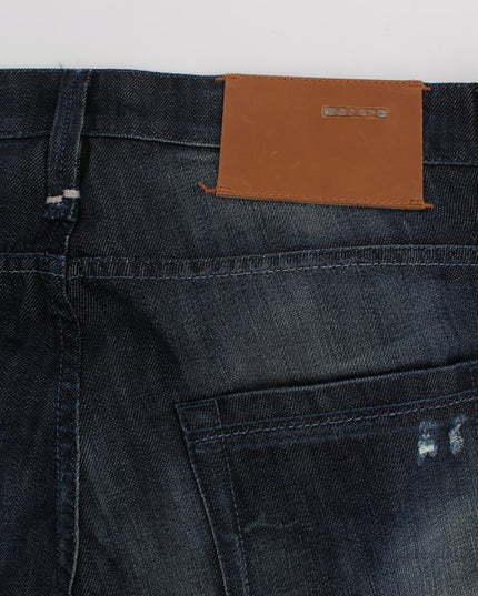 Acht Blue Cotton Regular Straight Fit Jeans