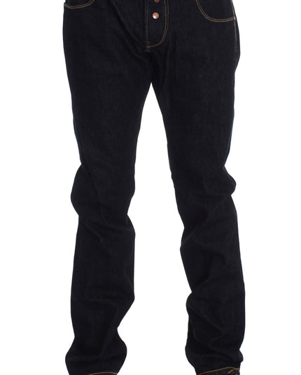 Acht Blue Cotton Regular Straight Fit Jeans