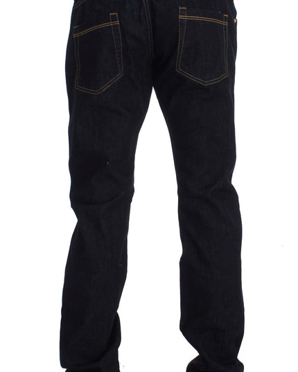 Acht Blue Cotton Regular Straight Fit Jeans
