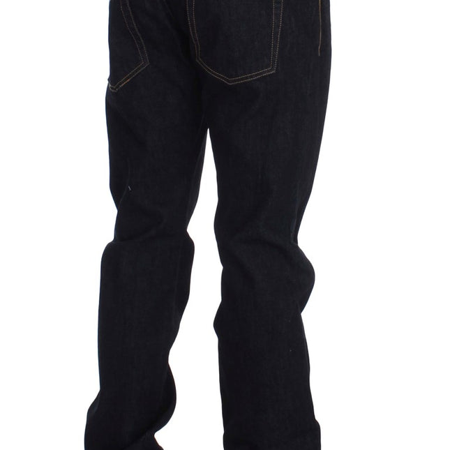 Acht Blue Cotton Regular Straight Fit Jeans