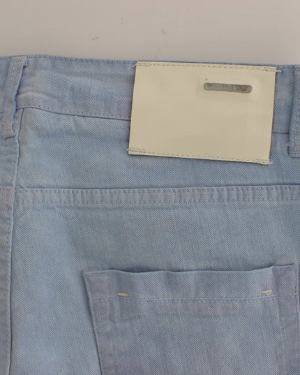 Acht Blue Cotton Stretch Low Waist Fit Jeans