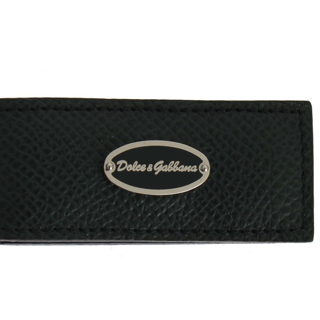 Dolce & Gabbana Green Leather Magnet Money Clip