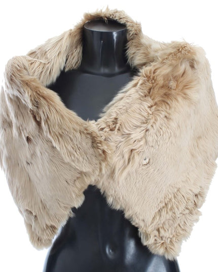 Dolce & Gabbana Beige Alpaca Collar Scarf
