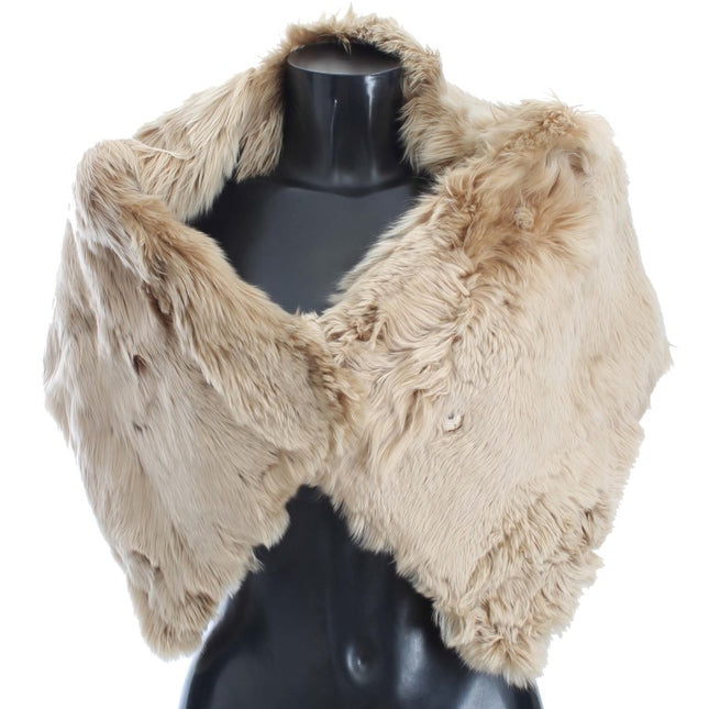 Dolce & Gabbana Beige Alpaca Collar Scarf