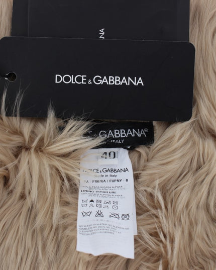 Dolce & Gabbana Beige Alpaca Collar Scarf