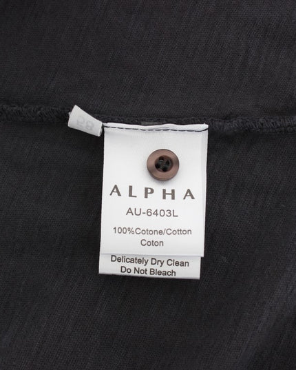 Alpha Massimo Rebecchi Gray Cotton Button Down Casual Shirt