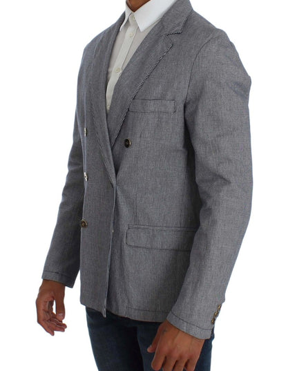 Master Coat Blue Double Breasted Regular Fit Blazer