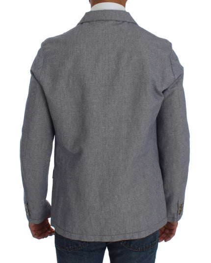 Master Coat Blue Double Breasted Regular Fit Blazer