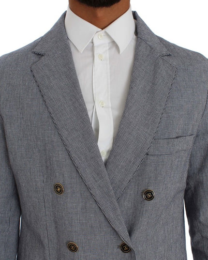 Master Coat Blue Double Breasted Regular Fit Blazer