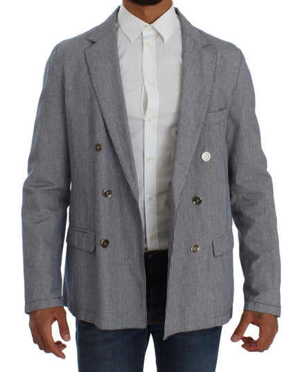 Master Coat Blue Double Breasted Regular Fit Blazer