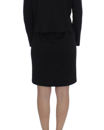 BENCIVENGA Black Stretch Sheath Dress & Sweater Set