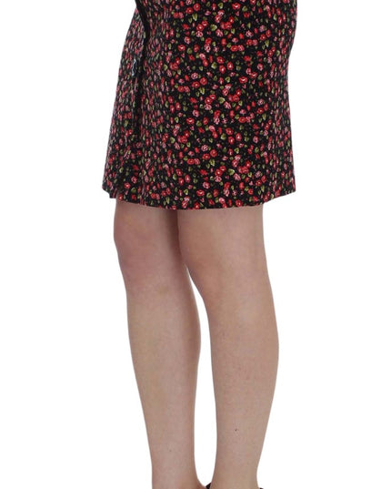 BENCIVENGA Black Multicolor Floral Suit