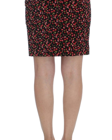 BENCIVENGA Black Multicolor Floral Suit