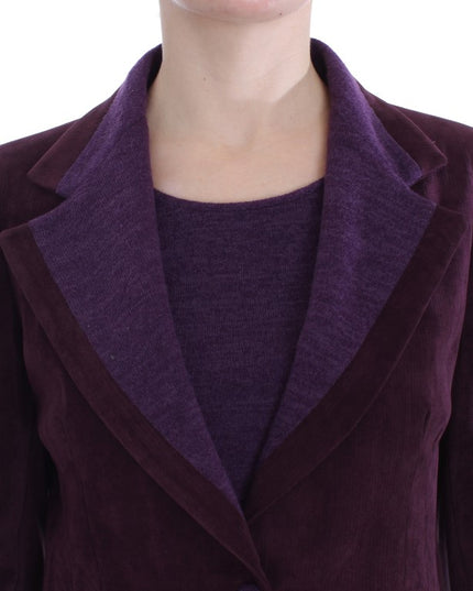 BENCIVENGA Purple Wool Suit T-Shirt Set