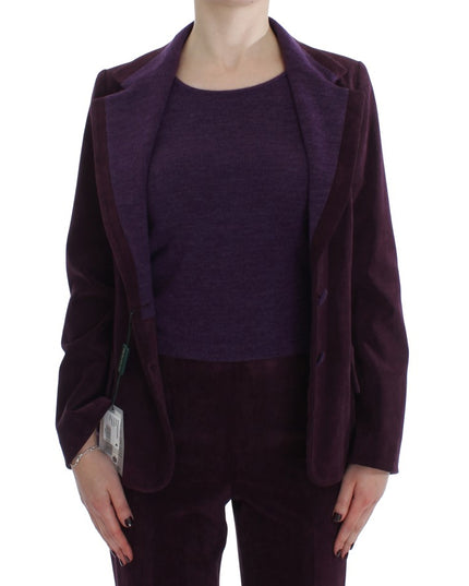 BENCIVENGA Purple Wool Suit T-Shirt Set