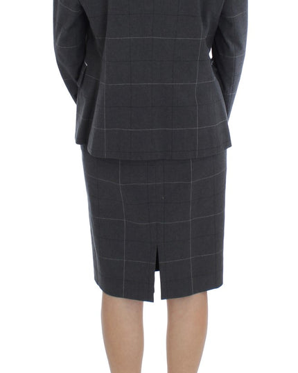 BENCIVENGA Gray Stretch Sheath Dress Suit Set