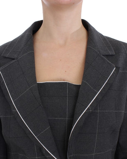 BENCIVENGA Gray Stretch Sheath Dress Suit Set