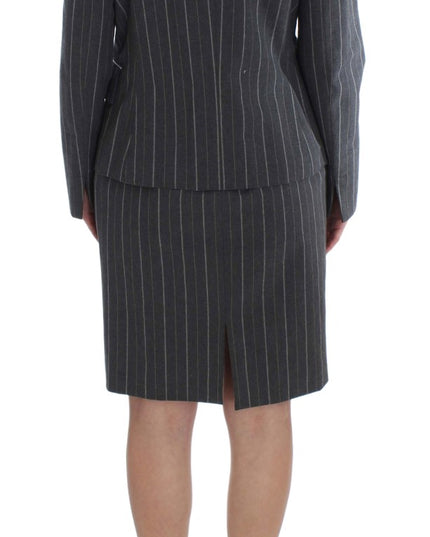 BENCIVENGA Gray Stretch Suit Sheath Dress & Blazer Set