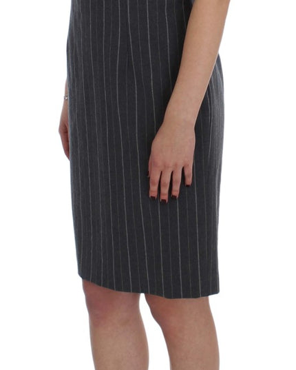 BENCIVENGA Gray Stretch Suit Sheath Dress & Blazer Set