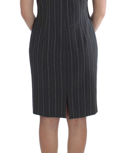 BENCIVENGA Gray Stretch Suit Sheath Dress & Blazer Set