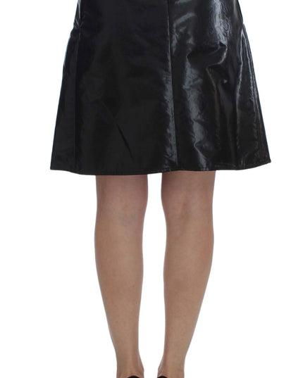 Exte Black Blue Two Piece Suit Skirt & Blazer