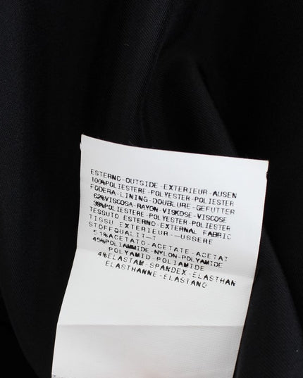 Exte Black Blue Two Piece Suit Skirt & Blazer