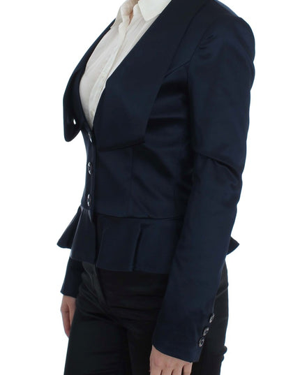 Exte Blue Three Button Single Breasted Blazer Jacket