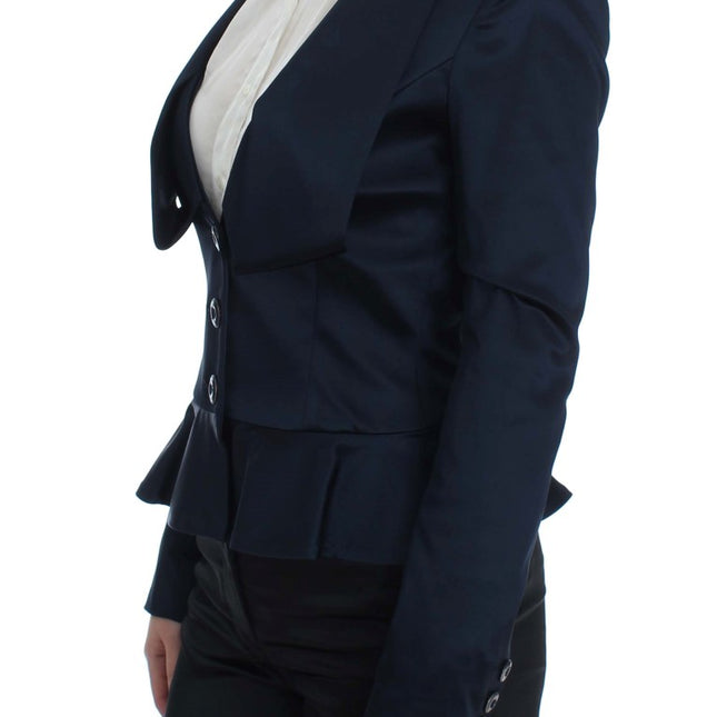 Exte Blue Three Button Single Breasted Blazer Jacket