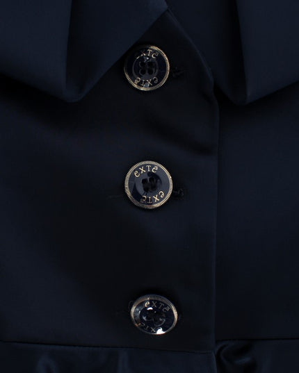 Exte Blue Three Button Single Breasted Blazer Jacket