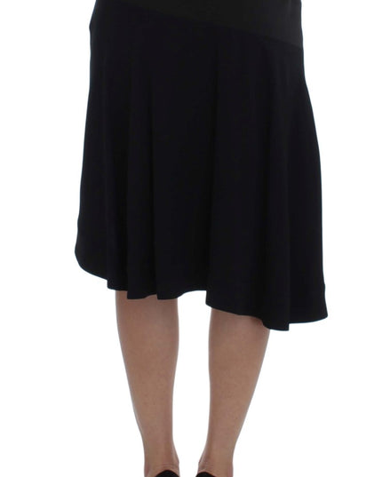 Exte Black Blue Two Piece Suit Skirt & Blazer