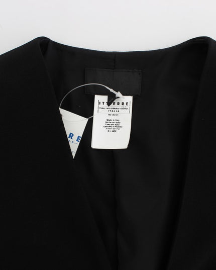 Exte Black Blue Two Piece Suit Skirt & Blazer