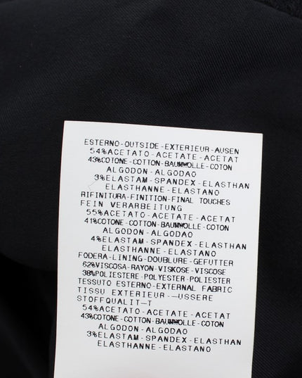 Exte Black Cotton Stretch Gold Studded Blazer Jacket