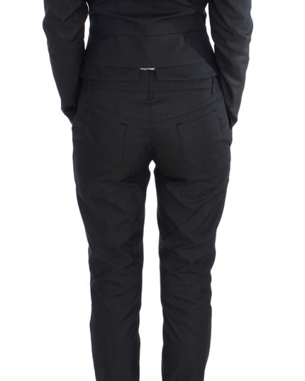 Exte Gray One Button Two Piece Suit