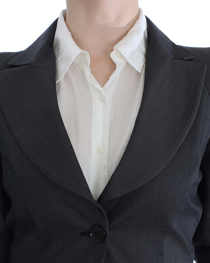 Exte Gray One Button Two Piece Suit